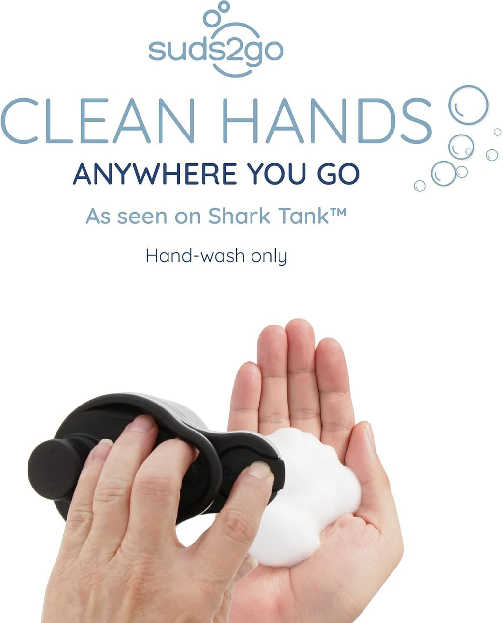 Suds2Go Stainless Steel Water Bottle and Portable Hand Washing Station, Insulated Leakproof Bottle with Foam Dispenser for Outdoor Use, As Seen on Shark Tank