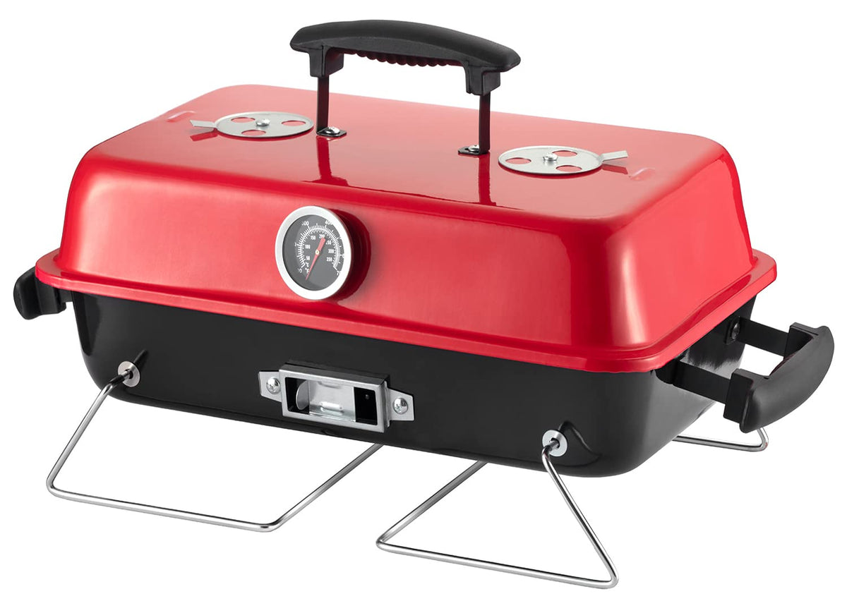 Charcoal Grill for Outdoor BBQ Smoker Portable Tabletop BBQ Grill,GREEN