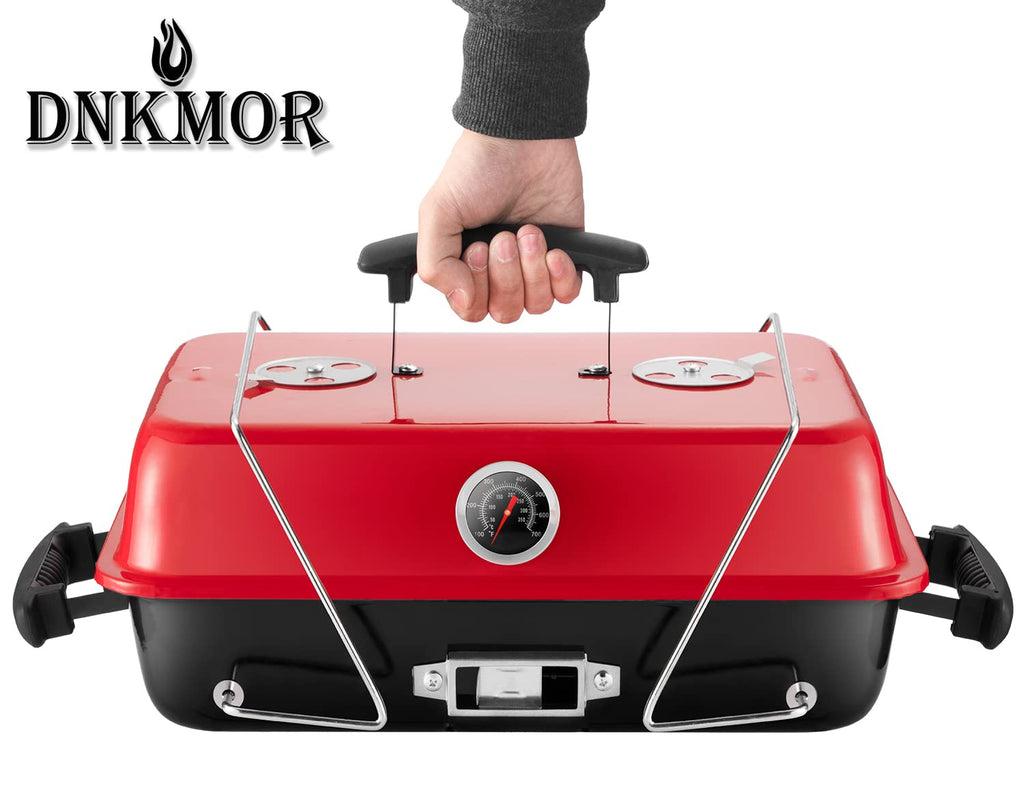 Charcoal Grill for Outdoor BBQ Smoker Portable Tabletop BBQ Grill,GREEN