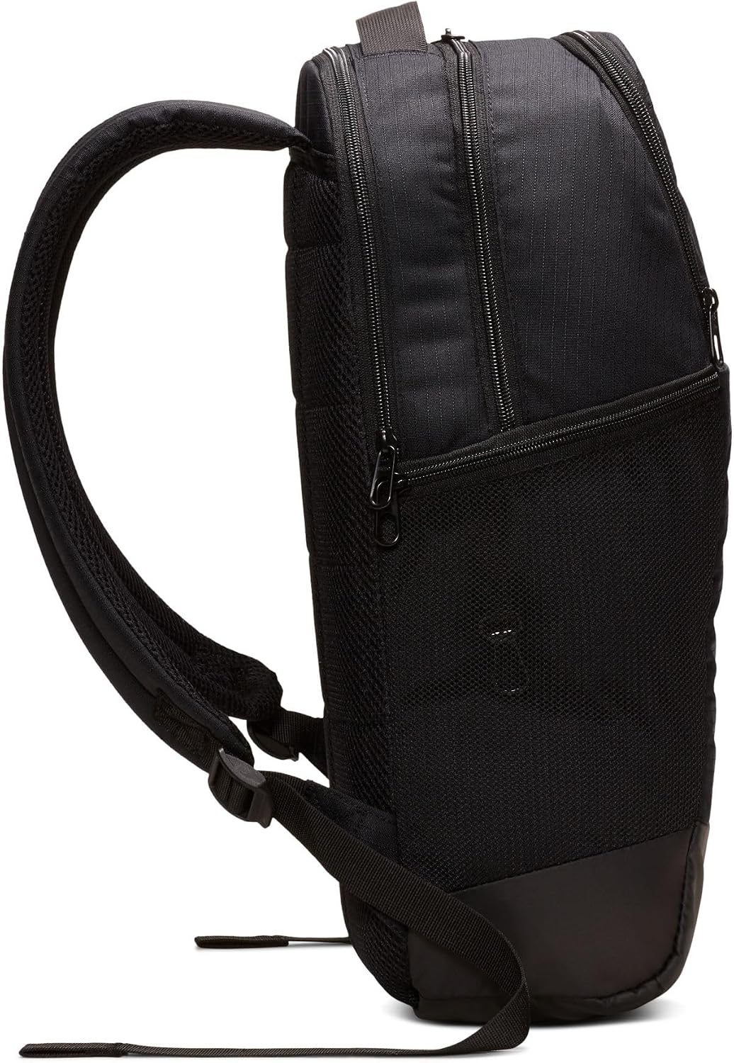 Nike Brasilia Medium Training Backpack for Women and Men with Secure Storage & Water Resistant Coating, Black/Black/White