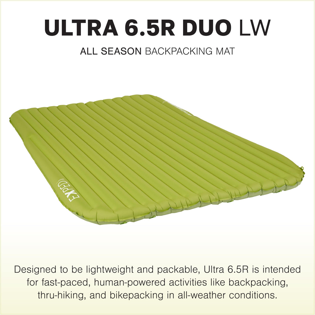 Exped Ultra - Ultralight Inflatable Backpacking Sleeping Pad, Lightweight Air Mat for Camping and Hiking