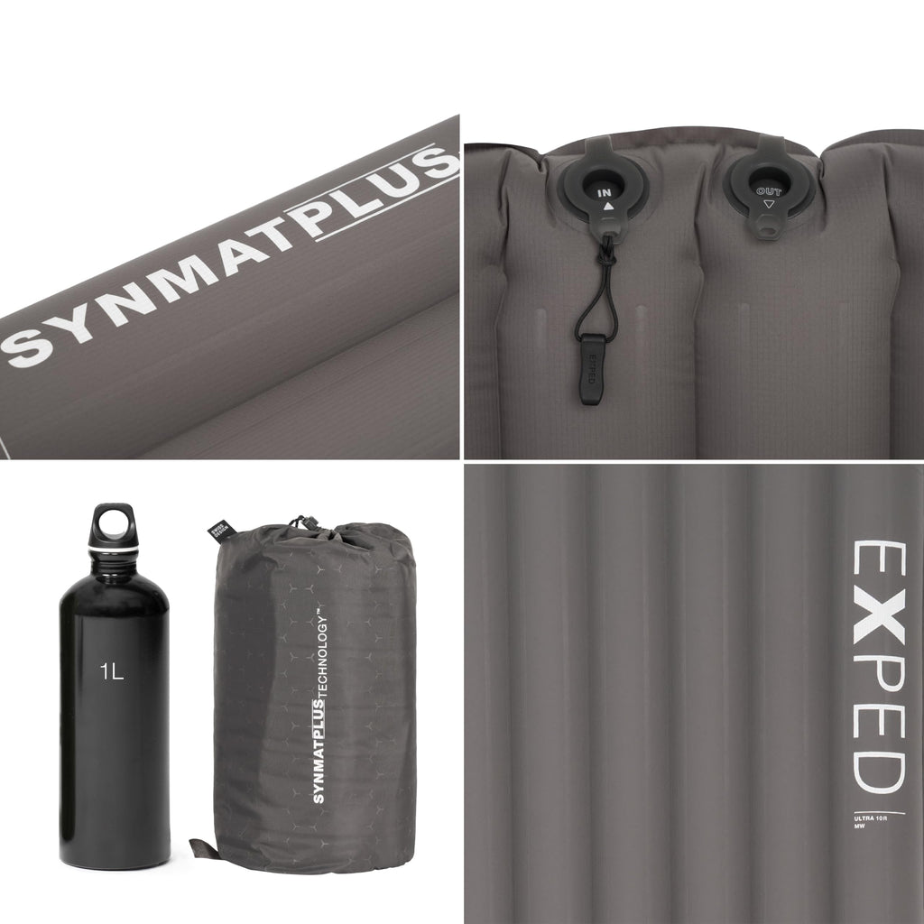 Exped Ultra - Ultralight Inflatable Backpacking Sleeping Pad, Lightweight Air Mat for Camping and Hiking