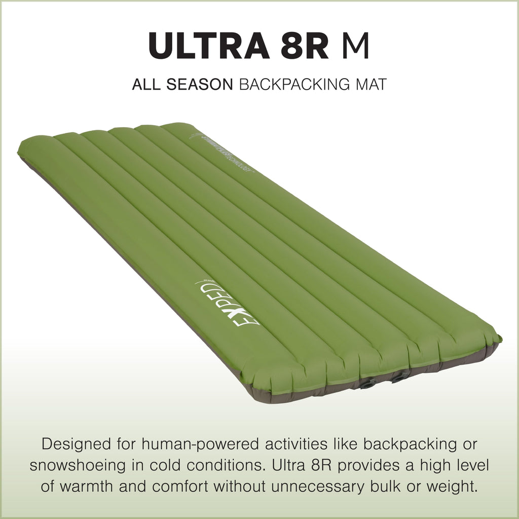 Exped Ultra - Ultralight Inflatable Backpacking Sleeping Pad, Lightweight Air Mat for Camping and Hiking
