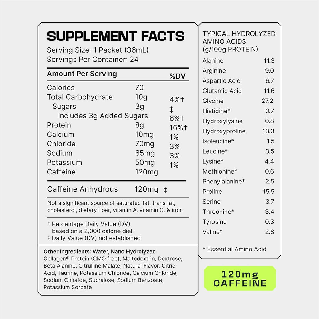 Frog Fuel Ultra Energy Gel & Pre Workout Shot, 120mg Caffeine, Berry, 24 pk