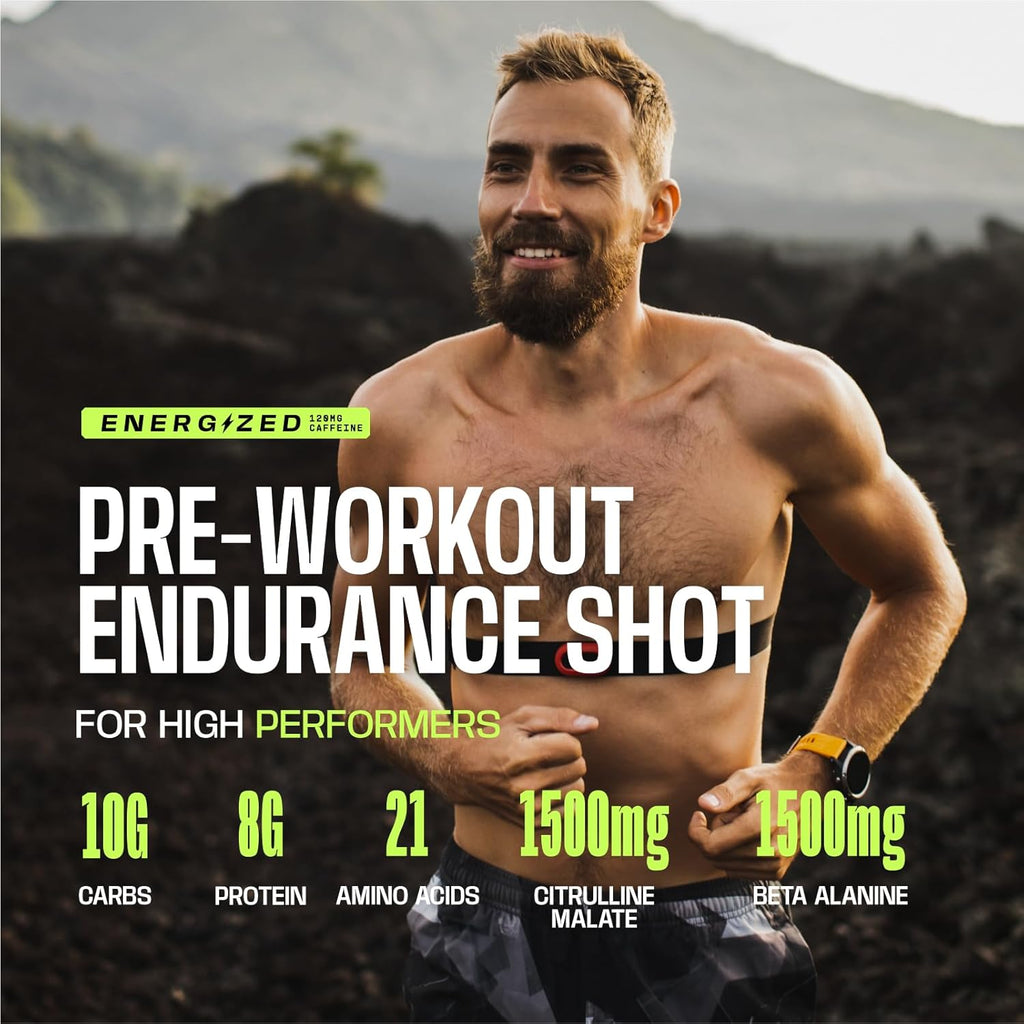 Frog Fuel Ultra Energy Gel & Pre Workout Shot, 120mg Caffeine, Berry, 24 pk