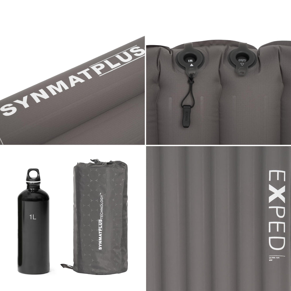 Exped Ultra - Ultralight Inflatable Backpacking Sleeping Pad, Lightweight Air Mat for Camping and Hiking