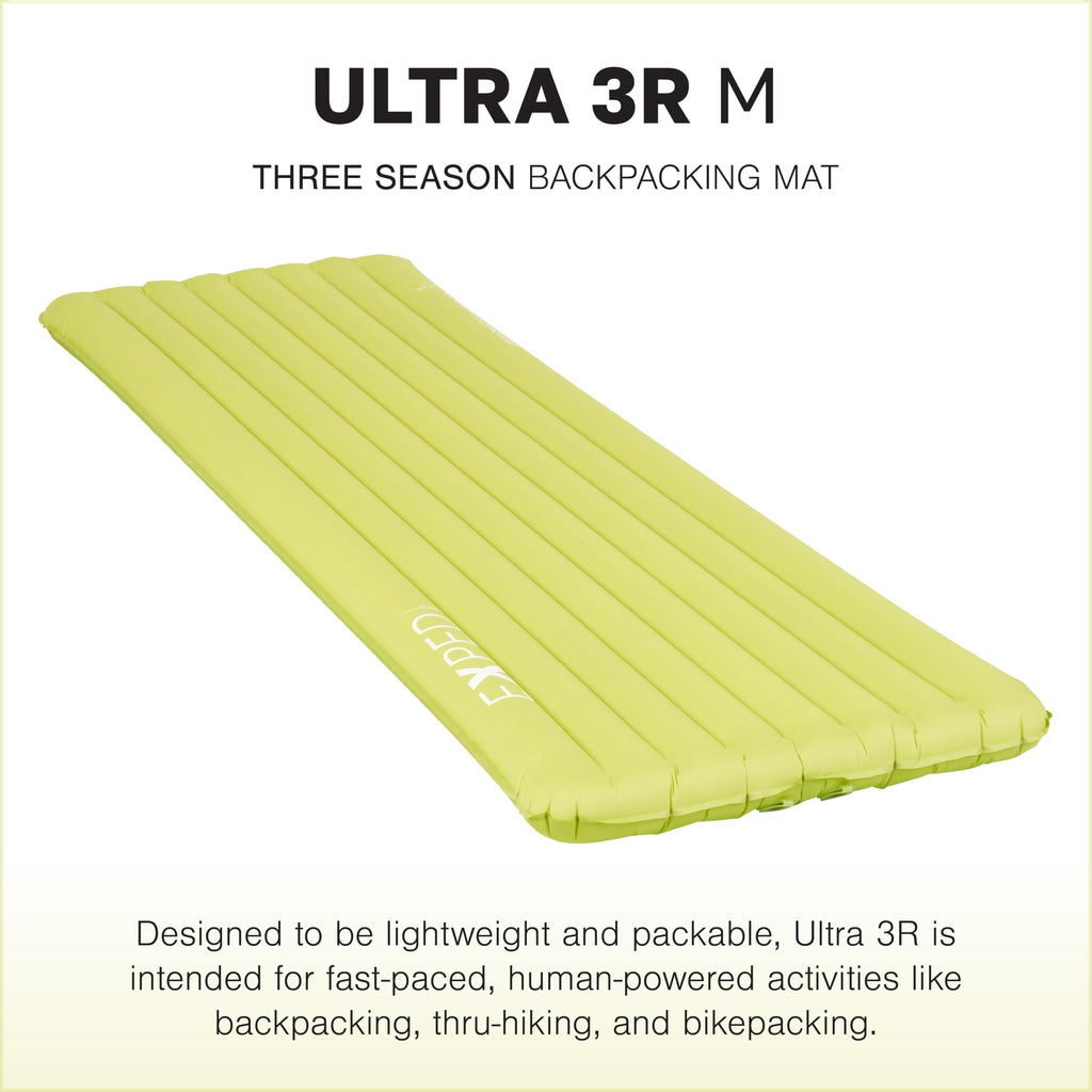 Exped Ultra - Ultralight Inflatable Backpacking Sleeping Pad, Lightweight Air Mat for Camping and Hiking