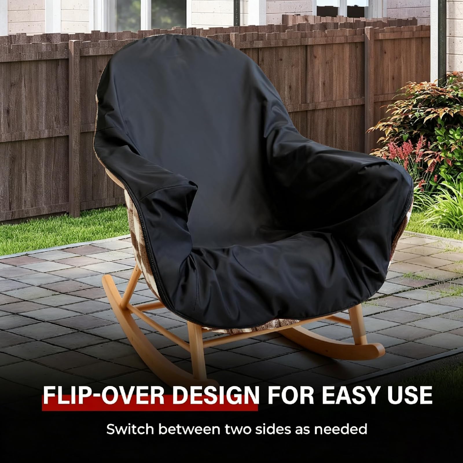 Waterproof Double Sided Chair Blanket, Cozy Sherpa Camping Blanket, Folding Outdoor Chair Covers for Patio, Lawn, Bonfire, Pool & Office Chairs, Red