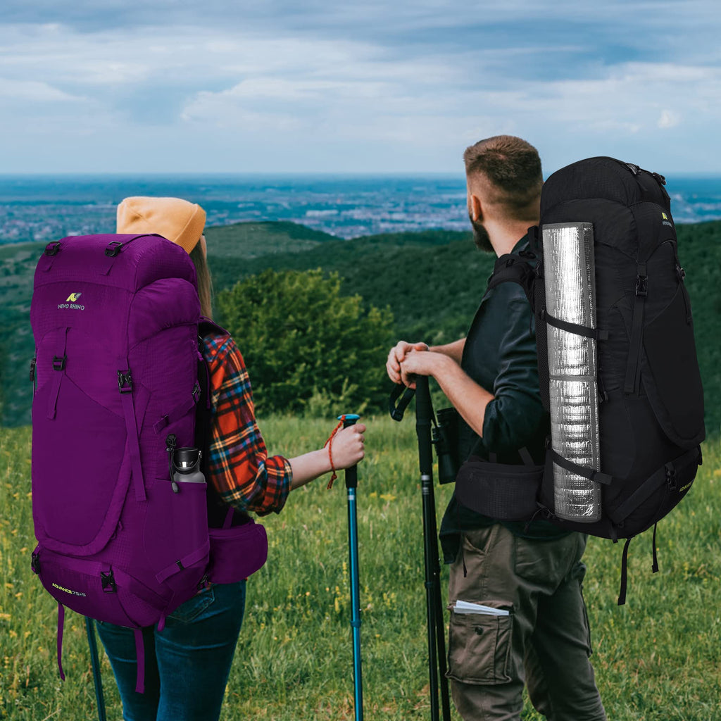 N NEVO RHINO Internal Frame Hiking Backpack 50/60/65/70/80L with Rain Cover