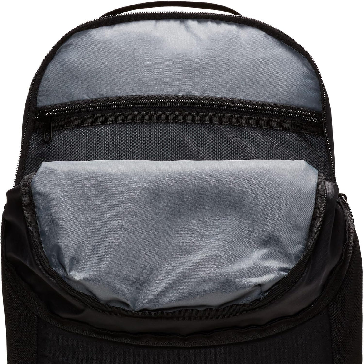 Nike Brasilia Medium Training Backpack for Women and Men with Secure Storage & Water Resistant Coating, Black/Black/White