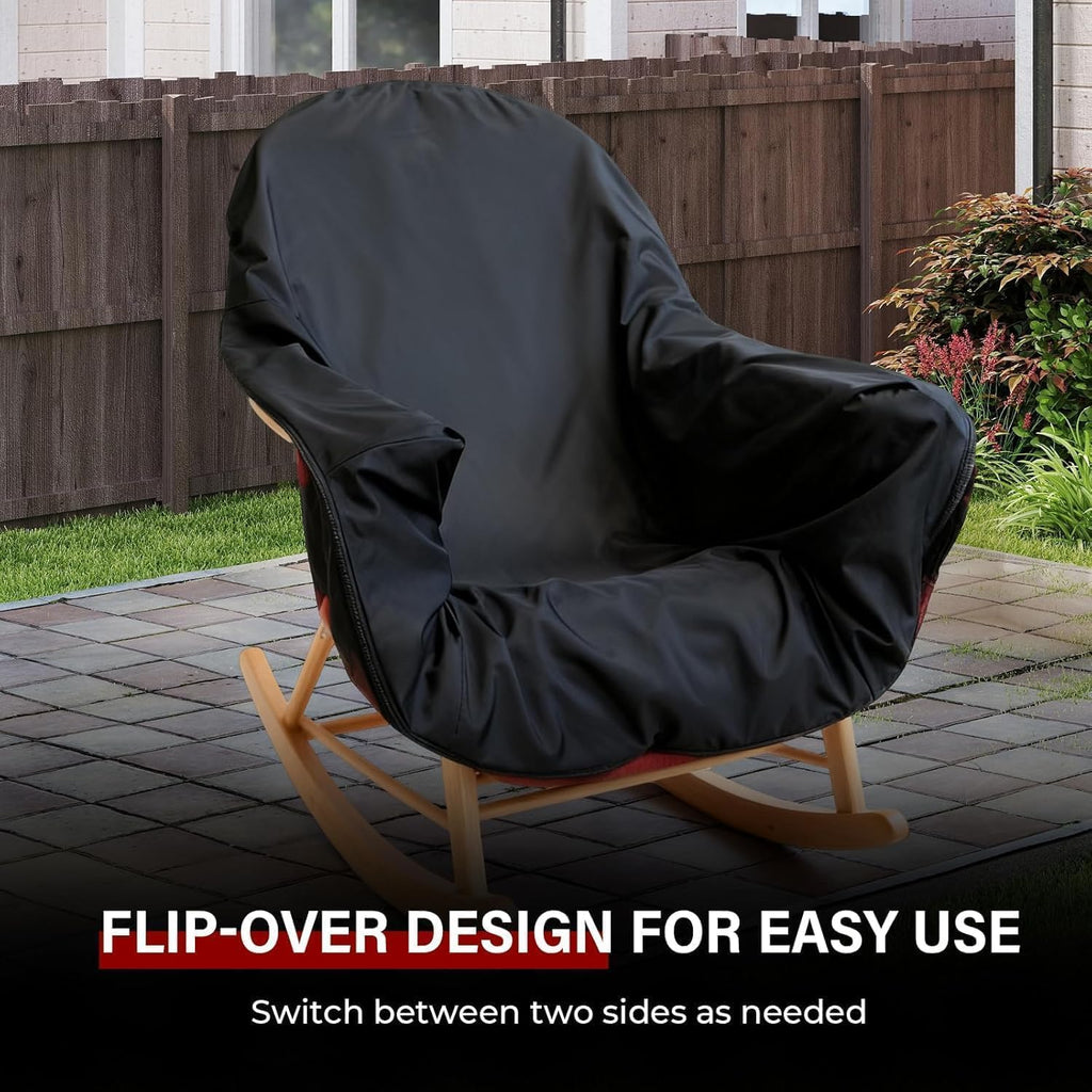 Waterproof Double Sided Chair Blanket, Cozy Sherpa Camping Blanket, Folding Outdoor Chair Covers for Patio, Lawn, Bonfire, Pool & Office Chairs, Red