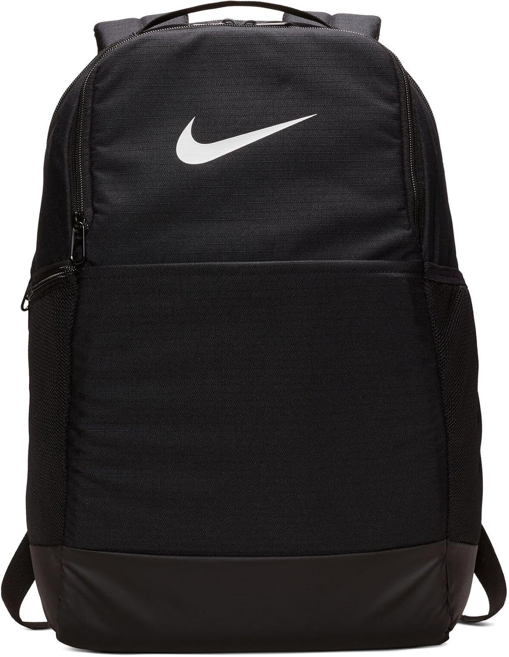 Nike Brasilia Medium Training Backpack for Women and Men with Secure Storage & Water Resistant Coating, Black/Black/White