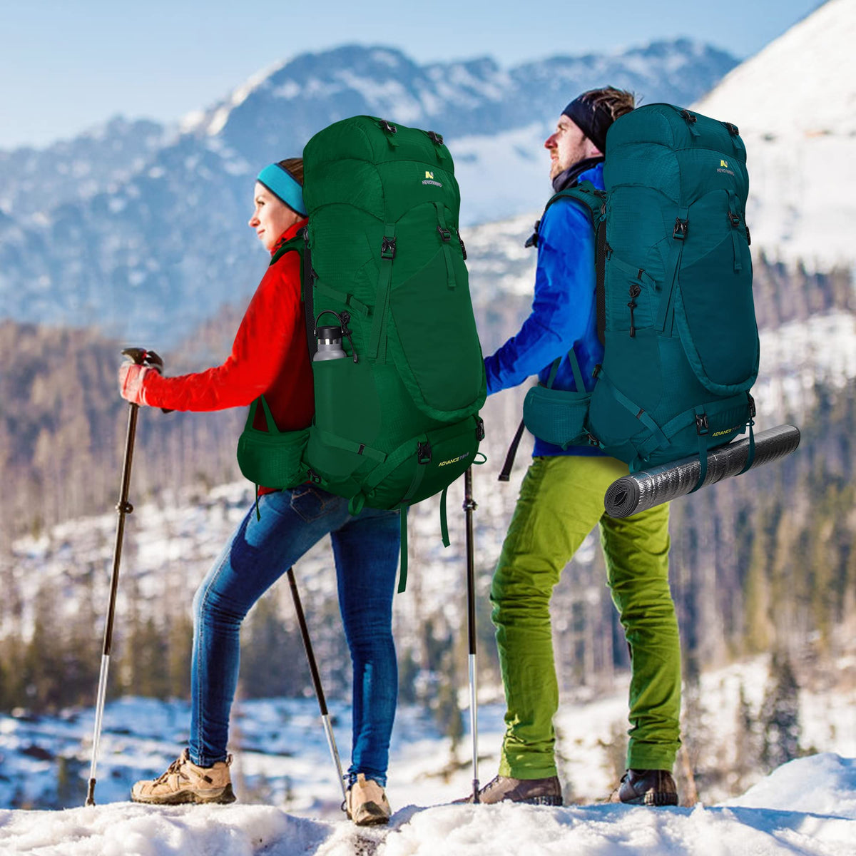 N NEVO RHINO Internal Frame Hiking Backpack 50/60/65/70/80L with Rain Cover