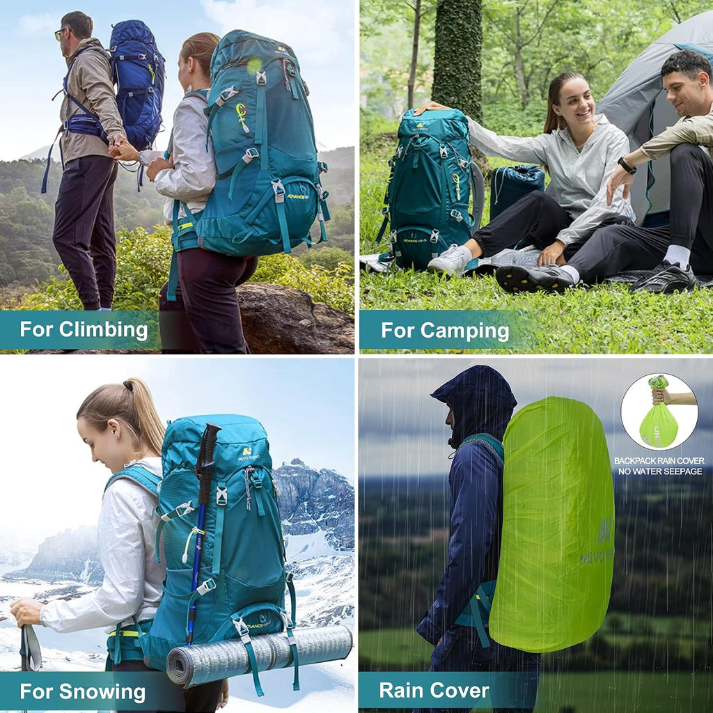 N NEVO RHINO Internal Frame Hiking Backpack 50/60/65/70/80L with Rain Cover