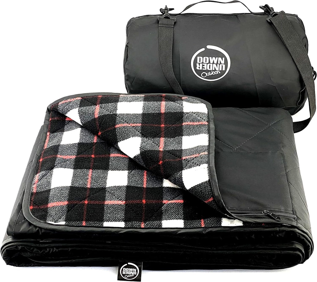 DOWN UNDER OUTDOORS Waterproof 350 GSM Fleece or Sherpa Stadium Blanket