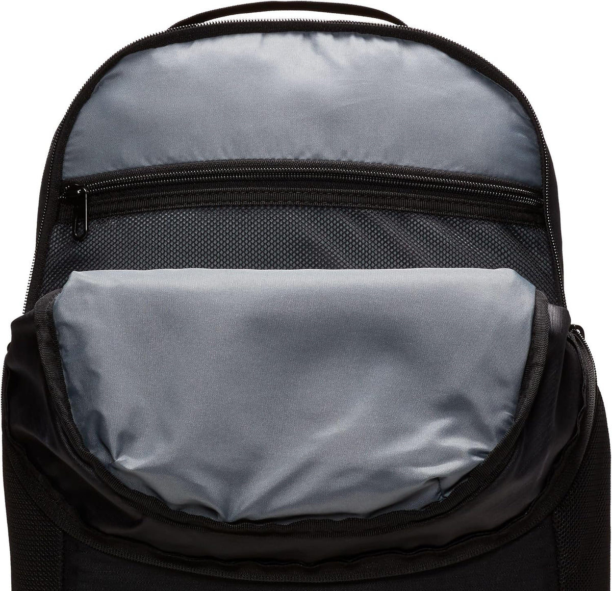 Nike Brasilia Medium Training Backpack for Women and Men with Secure Storage & Water Resistant Coating, Black/Black/White