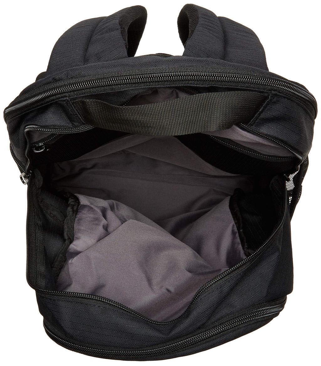 Nike Brasilia Medium Training Backpack for Women and Men with Secure Storage & Water Resistant Coating, Black/Black/White